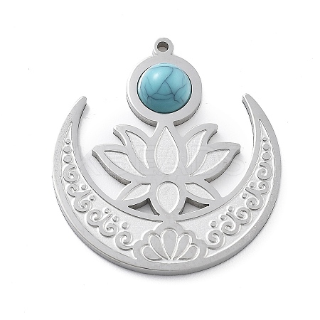 Synthetic Turquoise Pendants STAS-I327-18P-1