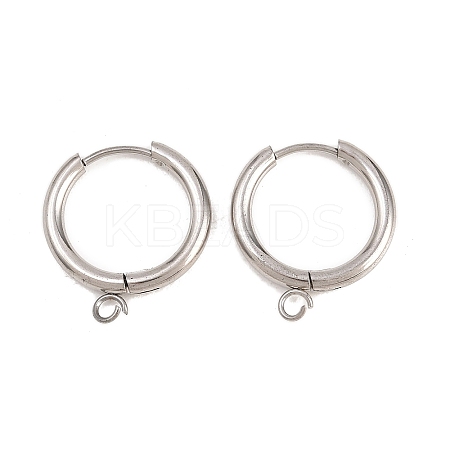 316 Stainless Steel Huggie Hoop Earring Findings EJEW-B158-01D-P-1