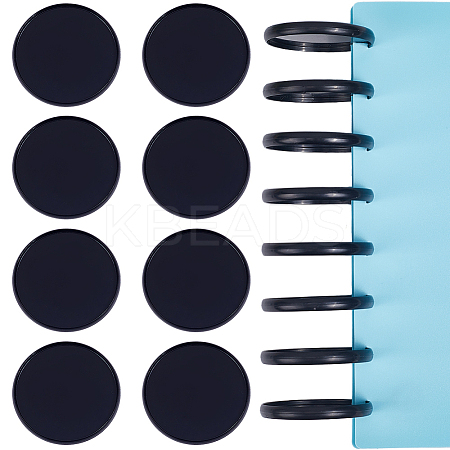 12Pcs Plastic Loose Leaf Ring Round Binder Discs DIY-CP0010-97A-1