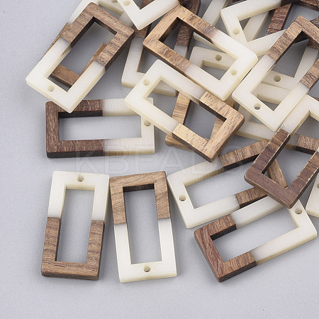 Resin & Walnut Wood Pendants RESI-S358-10C-1