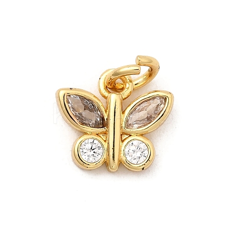 Brass Micro Pave Cubic Zirconia Pendants KK-I360-009G-01-1
