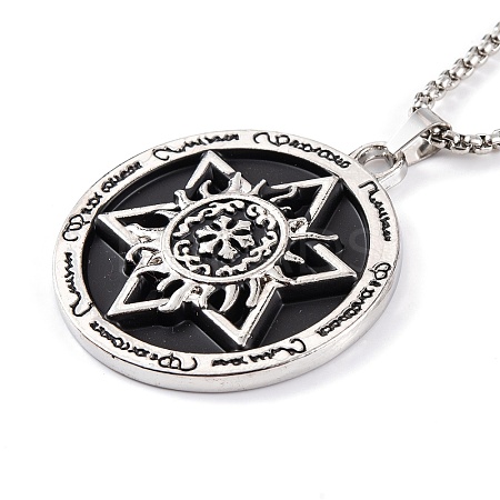 Stainless Steel Box Chain Necklaces NJEW-P304-01D-1