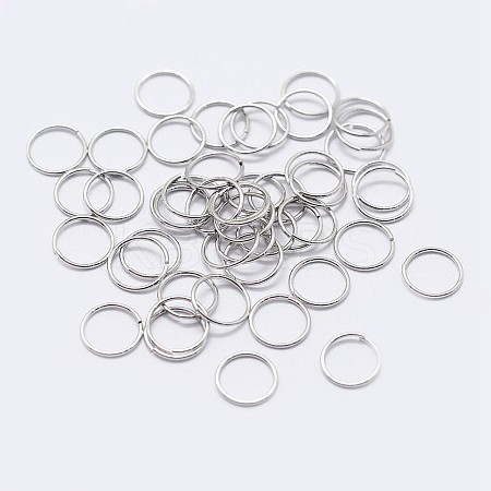 Anti-Tarnish Rhodium Plated 925 Sterling Silver Open Jump Rings LS-STER-F036-02P-0.3x4mm-1