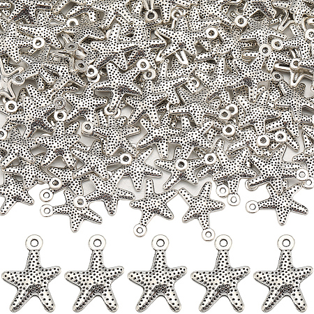 150PCS Tibetan Style Alloy Starfish/Sea Stars Charms TIBEP-SC0002-85-1