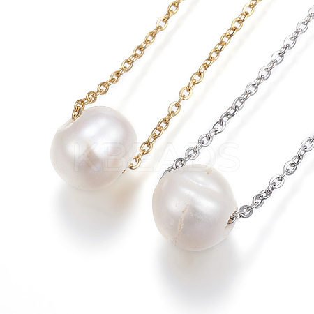 304 Stainless Steel Pendant Necklaces NJEW-H430-06-1