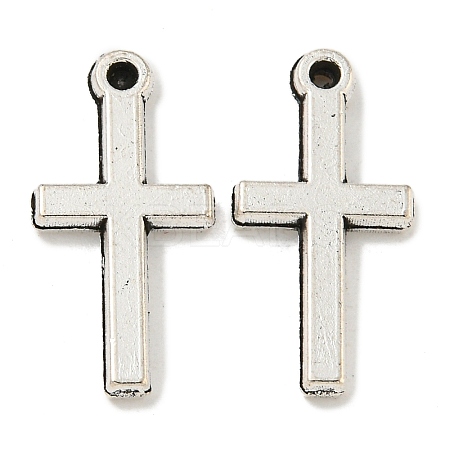 Tibetan Style Alloy Latin Cross Pendants TIBEP-Q040-068AS-NR-1