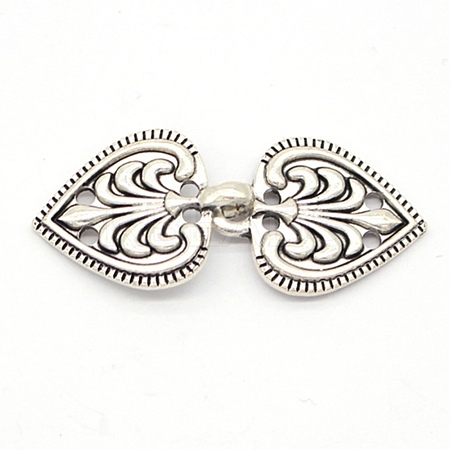 Alloy Hook Button PALLOY-WH0082-61-1