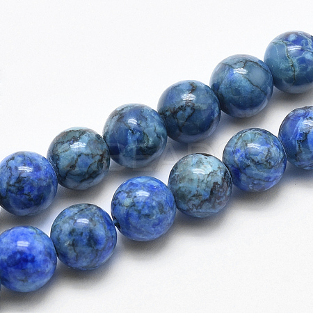 Natural Marble Beads Strands X-G-K211-8mm-C-1