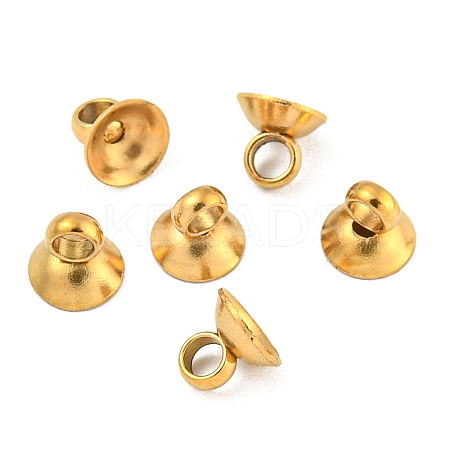 304 Stainless Steel Bead Cap Pendant Bails LS-STAS-G224-24G-06-1