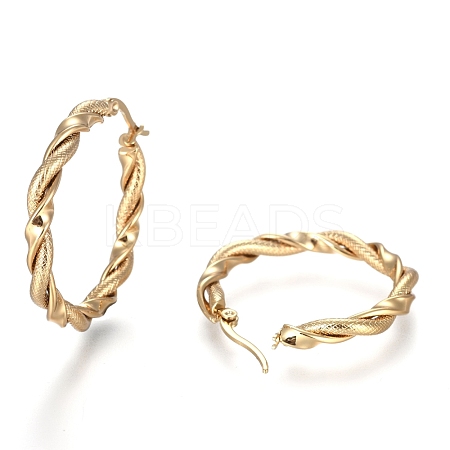 304 Stainless Steel Hoop Earring EJEW-F257-15G-1