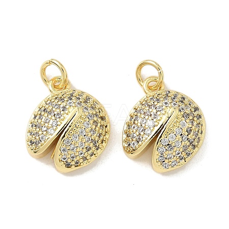 Brass Micro Pave Cubic Zirconia Pendants KK-Z120-26G-1
