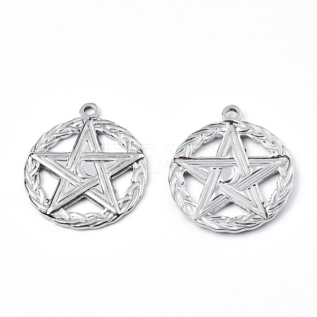 Non-Tarnish 201 Stainless Steel Pendants STAS-N098-076P-1