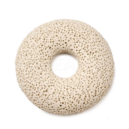 Natural Lava Rock Disc Big Pendants G-M203-07-01-1