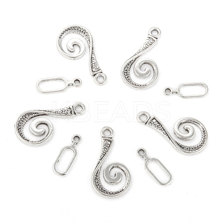 Alloy Hook and Eye Clasps PALLOY-DK-2008-AS-1