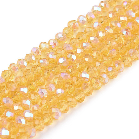 Electroplate Glass Beads Strands EGLA-A044-T2mm-L03-1