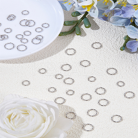 40Pcs 2 Styles 304 Stainless Steel Open Jump Rings STAS-LP0005-48P-1