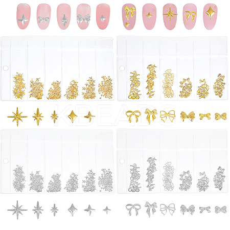 4 Bags 4 Styles Brass Cabochons MRMJ-OC0004-04-1