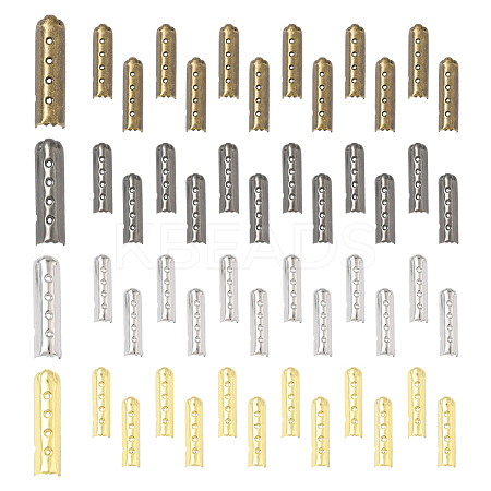 200Pcs 4 Colors Column Alloy Shoelace Buckle Connectors FIND-SP0004-68A-1