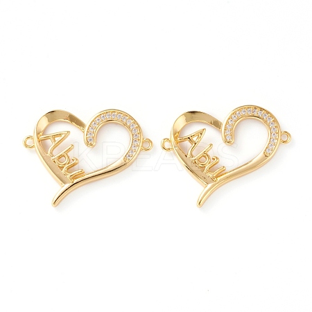Brass Micro Pave Clear Cubic Zirconia Links ZIRC-Z007-17G-1