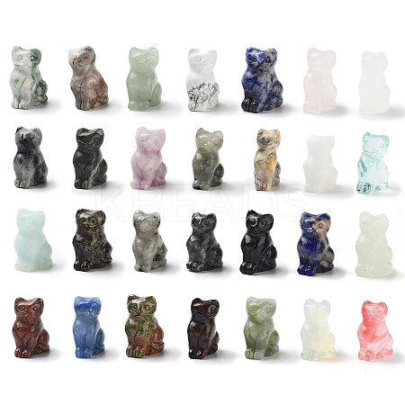 Natural & Synthetic Gemstone Carved Figurines DJEW-L023-B-1