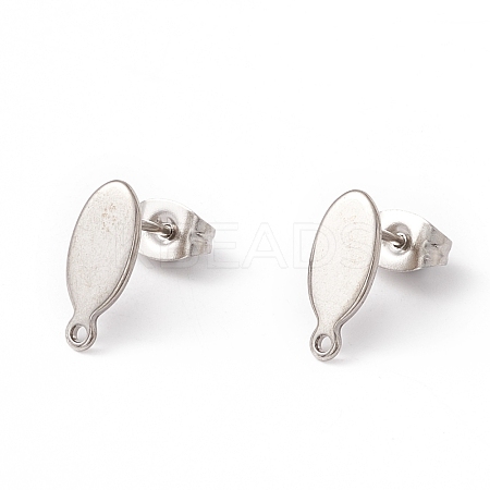 201 Stainless Steel Stud Earring Findings EJEW-A071-28P-1
