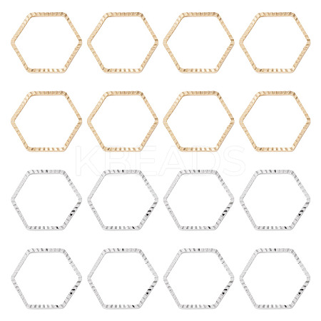 24Pcs 2 Colors Brass Linking Rings KK-TA0003-08-1