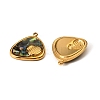 304 Stainless Steel Pave Natural Paua Shell Pendants STAS-Z145-07G-01B-2