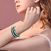 7Pcs 7 Style Handmade Polymer Clay Heishi Surfer Stretch Bracelets Set BJEW-SW00073-07-4