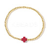 Brass Round Beads Stretch Bracelets VH4184-14-1
