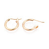 304 Stainless Steel Hoop Earrings EJEW-T048-25A-G-3