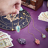 6Pcs 3 Styles 304 Stainless Steel Chain Macrame Pouch Empty Stone Holder Dowsing Pendulums HJEW-UN00066-4