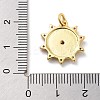 Rack Plating Brass Micro Pave Cubic Zirconia Pendants KK-Z071-77G-02-3