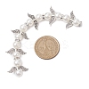 Alloy & ABS Plastic Imitation Pearl Round Beaded Link Chains PALLOY-JF02923-2