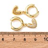 Brass Micro Pave Clear Cubic Zirconia Heart Hoop Earrings EJEW-K267-13G-5