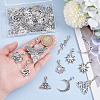 40Pcs 10 Styles Alloy Pendant Decoration HJEW-HY00058-3