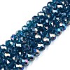 Electroplate Glass Beads Strands EGLA-A044-T8mm-B27-1