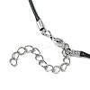 Braided Glass Seed Bead Spider Pendant Necklaces NJEW-MZ00036-7