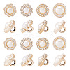 40Pcs 4 Styles 1-Hole Acrylic Rhinestone Shank Buttons BUTT-TA0001-44-2