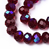 Electroplate Glass Beads Strands X1-EGLA-A034-T6mm-L21-3