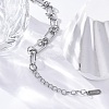 667 Stainless Steel(Grade 201 Equivalent) Paperclip Chain Bracelets for Women BJEW-P347-03P-3