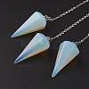 Opalite Hexagonal Pointed Dowsing Pendulums G-G956-D09-FF-1