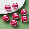 Opaque Striped Acrylic Beads MACR-S373-27C-03-6