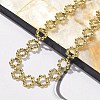304 Stainless Steel Ring Link Chain Bracelets for Women BJEW-F488-21G-01-3