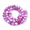 Natural Fire Crackle Agate Beads Strands G-S346-8mm-21-2