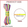 10M Segment Dyed Nylon Satin Rattail Cords OCOR-YW0001-17-2