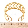 Europe and America Style 304 Stainless Steel Cuff Bangles for Women BJEW-D306-03G-3