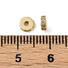 Flat Round Brass Micro Pave Clear Cubic Zirconia Beads KK-R224-13G-03-3