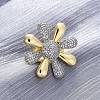 Brass Micro Pave Clear Cubic Zirconia Cuff Rings for Women RJEW-H248-02GP-1