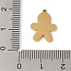 Christmas Theme Ion Plating(IP) 304 Stainless Steel Enamel Pendants STAS-Z083-07G-03-3