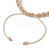 Natural Cultured Freshwater Pearl & Brass & 304 Stainless Steel Beads Braided Bead Bracelets for Women BJEW-JB13109-01-4